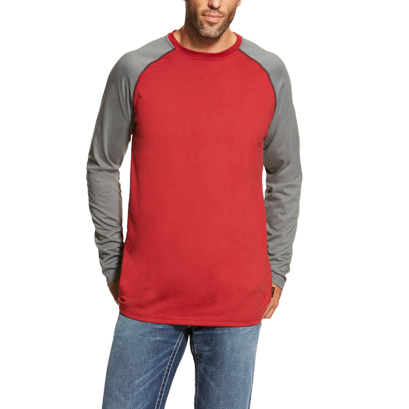 Ariat FR Red and Gray Baseball Tee 10019028