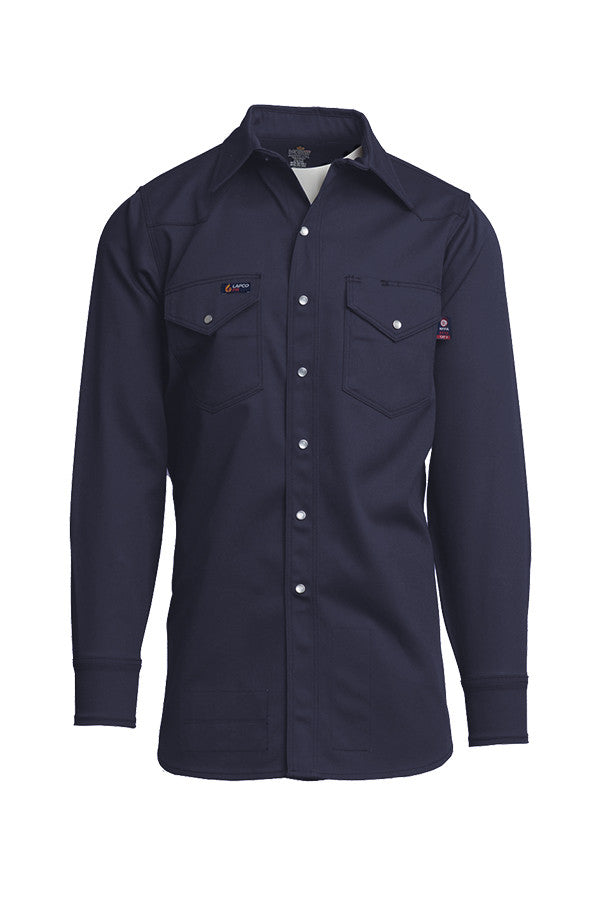 Lapco FR Welding Shirt-100% Cotton in Navy and Khaki