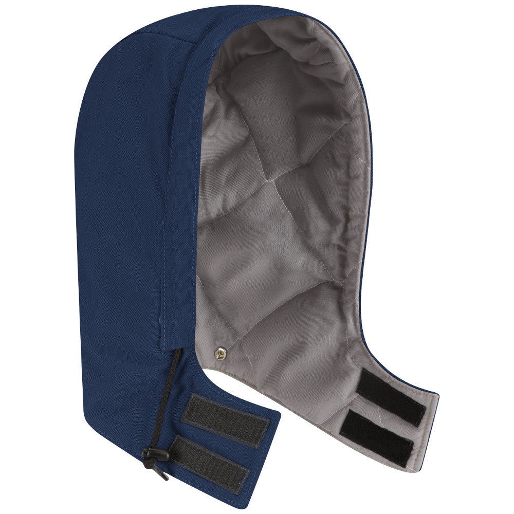 Men's Bulwark FR UNIVERSAL FIT SNAP-ON HRC/CAT4 HOOD HLH2 in Navy, Brown Duck, Royal Blue, and Grey
