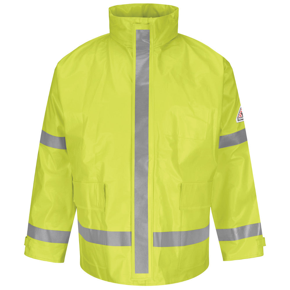 Men's FR Bulwark Hi-Visibility Flame-Resistant Rain Jacket JXN6YE