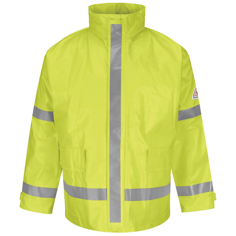Men's FR Bulwark Hi-Visibility Flame-Resistant Rain Jacket JXN6YE