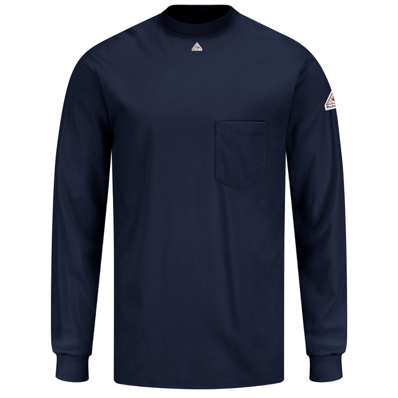 Men's Bulwark FR fire retardant Knit Long Sleeve T-Shirt - CAT 2 - SET2 in Grey and Navy