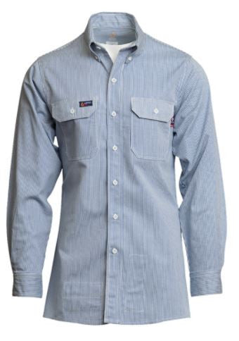 Lapco FR 7 oz Striped Uniform Shirt-100% Cotton