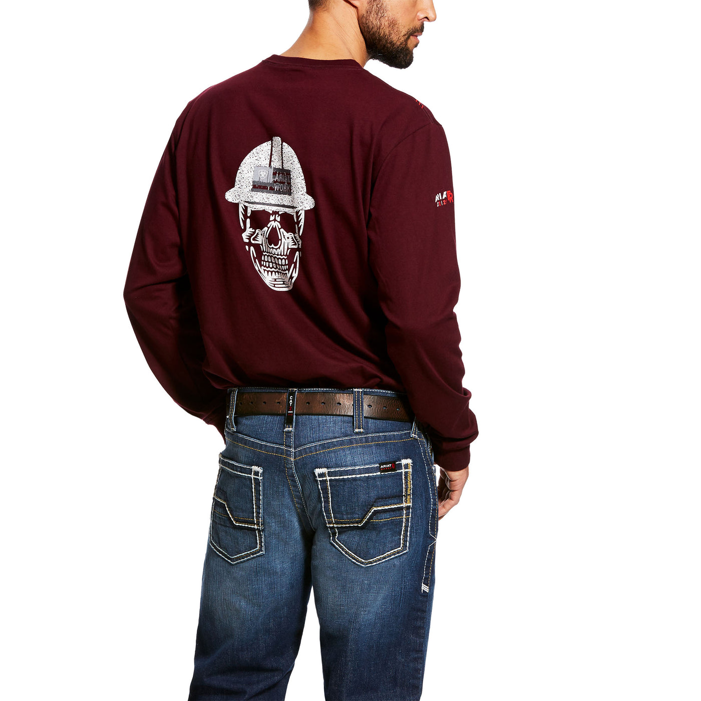 Ariat Men's FR Roughneck Skull Logo 