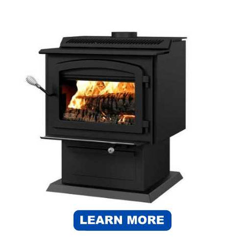 Wood Heater Enerzone Solution 1.6 Pedestal Fireplace