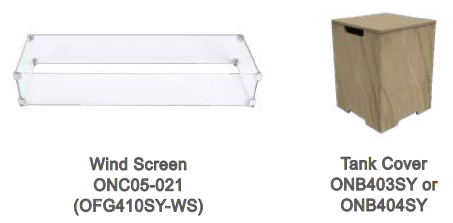 Elementi Plus Colorado OFG410SY Optional Accessories (Sold Separately)