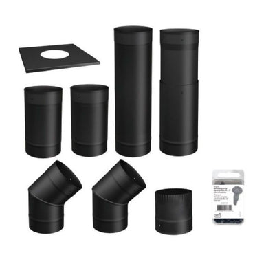 Drolet to The Ceiling 6 inch Black Pipe Kit SP00370