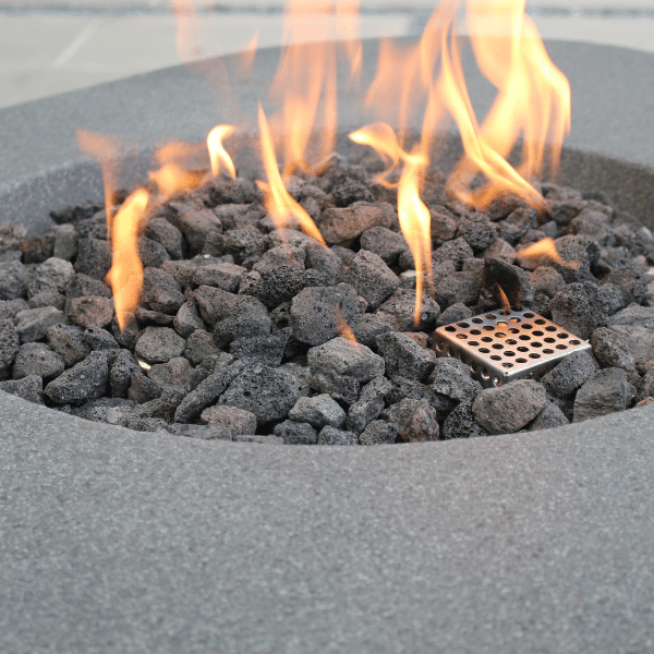 Elementi Boulder Round Concrete Fire Pit Table | Fire Pit Surplus