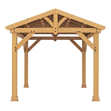 10 x 10 Meridian Gazebo Graphite Roof - Yardistry