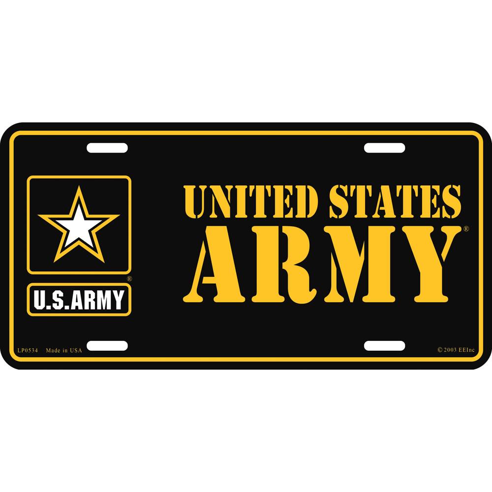 ARMY LOGO, US ARMY LICENSE PLATE – PATRIOTIC CENTRAL