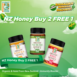 Mar Deals items 1080px x1080px 08-01 Radiant Organic NZ Honey Buy 2 FREE 1.jpg__PID:26b7700e-8008-4a69-8575-e44df4d5b142