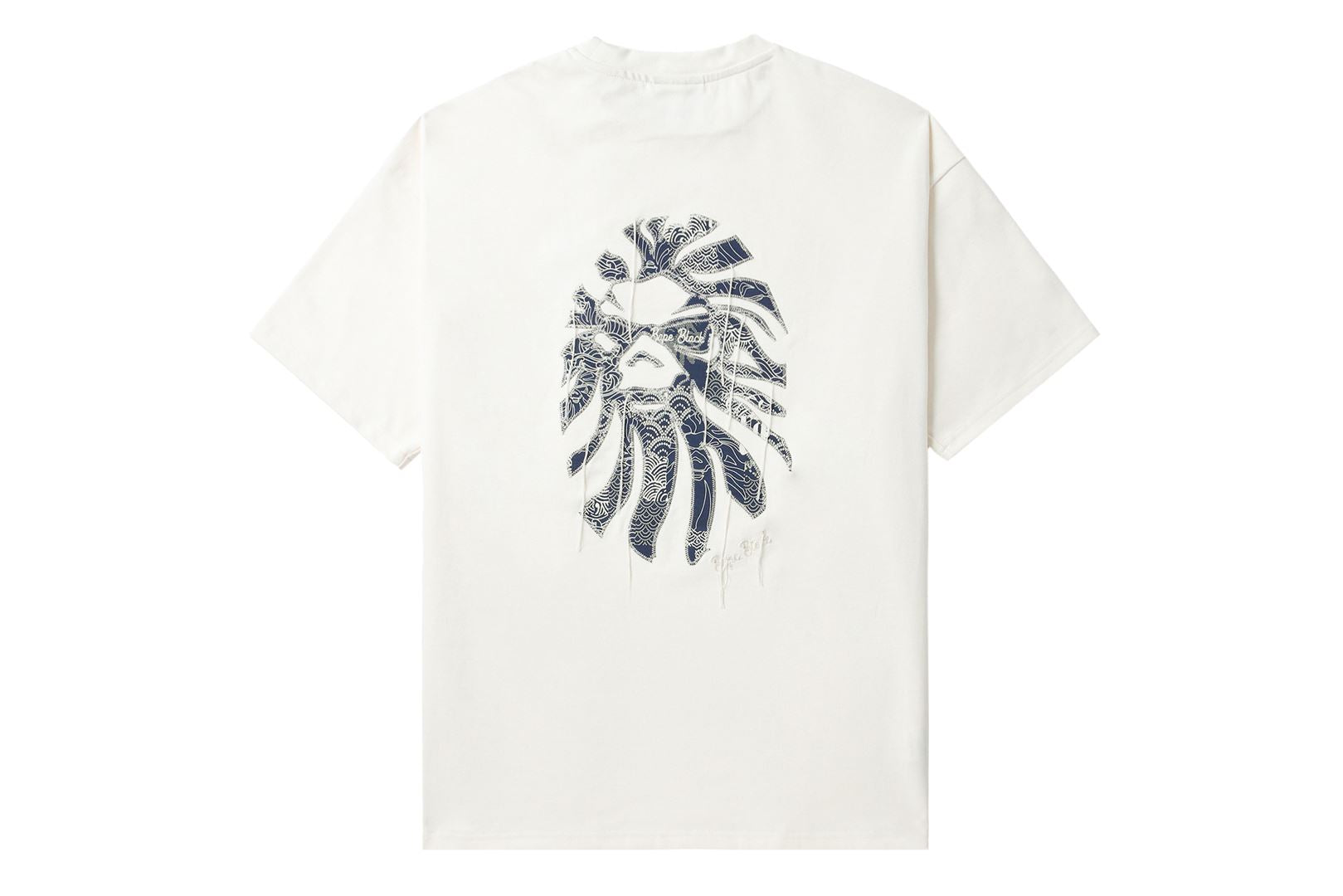 BAPE BLACK STONE WASH APE HEAD STITCH LOGO TEE