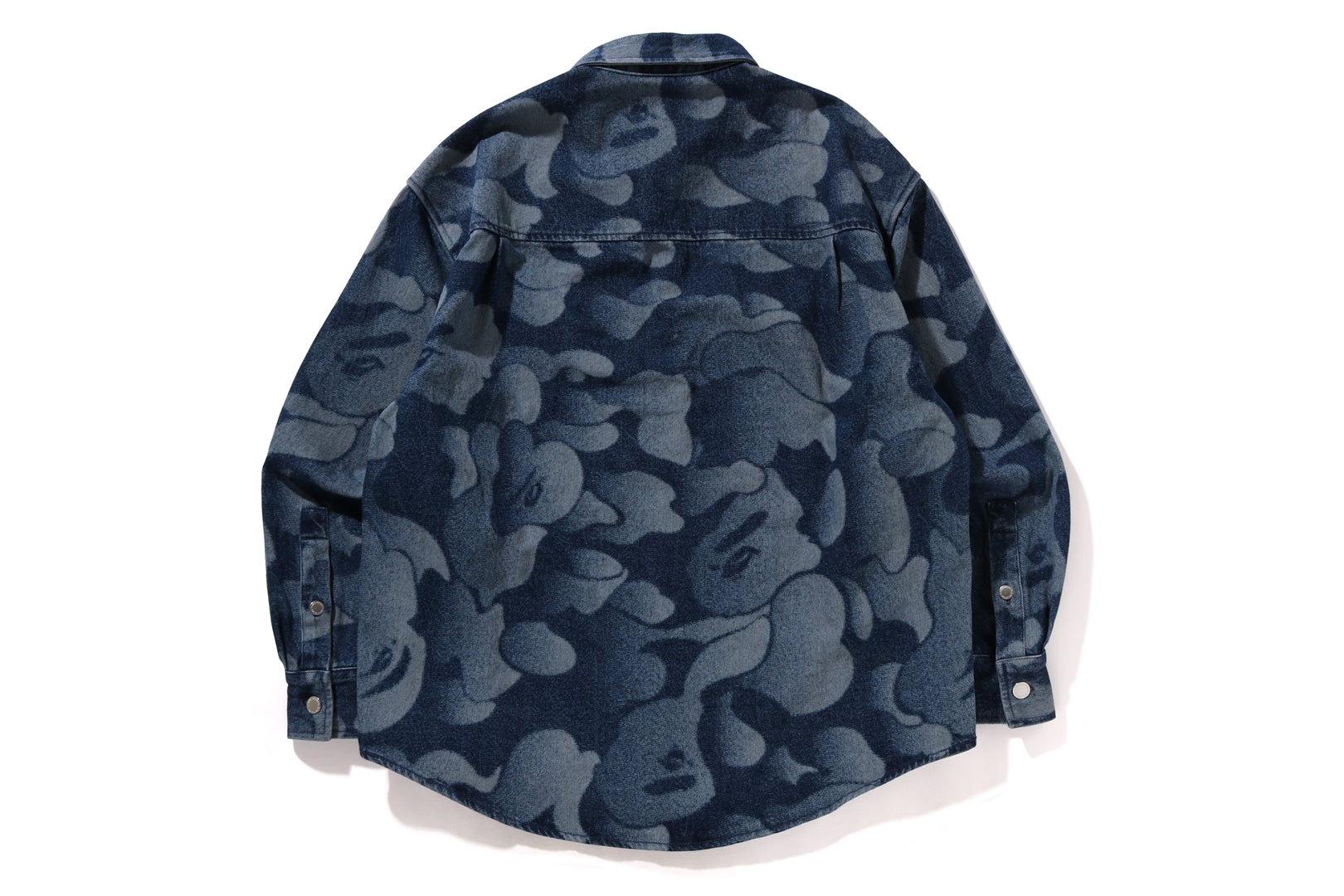 SOLID CAMO LASER WORK DENIM SHIRT