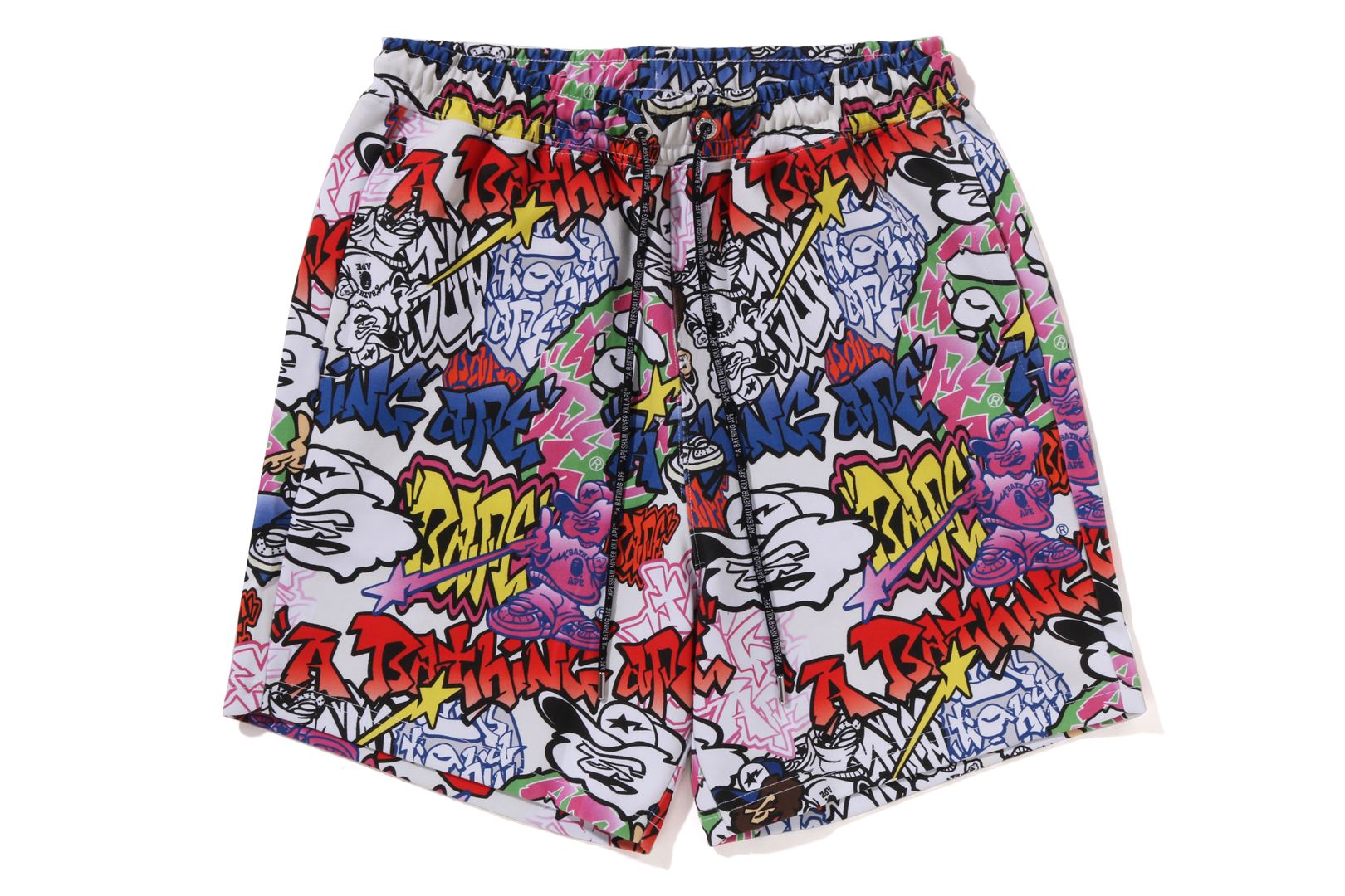 GRAFFITI PATTERN BEACH SHORTS