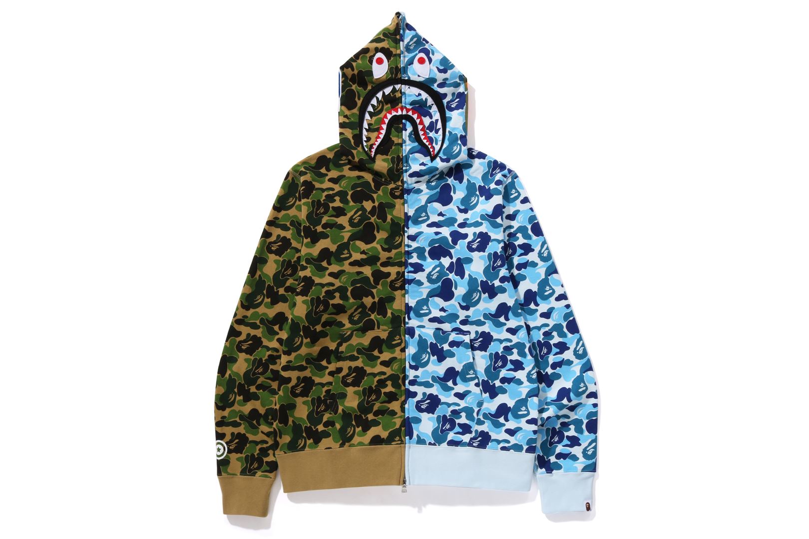 ABC CAMO CRAZY SHARK FULL ZIP HOODIE