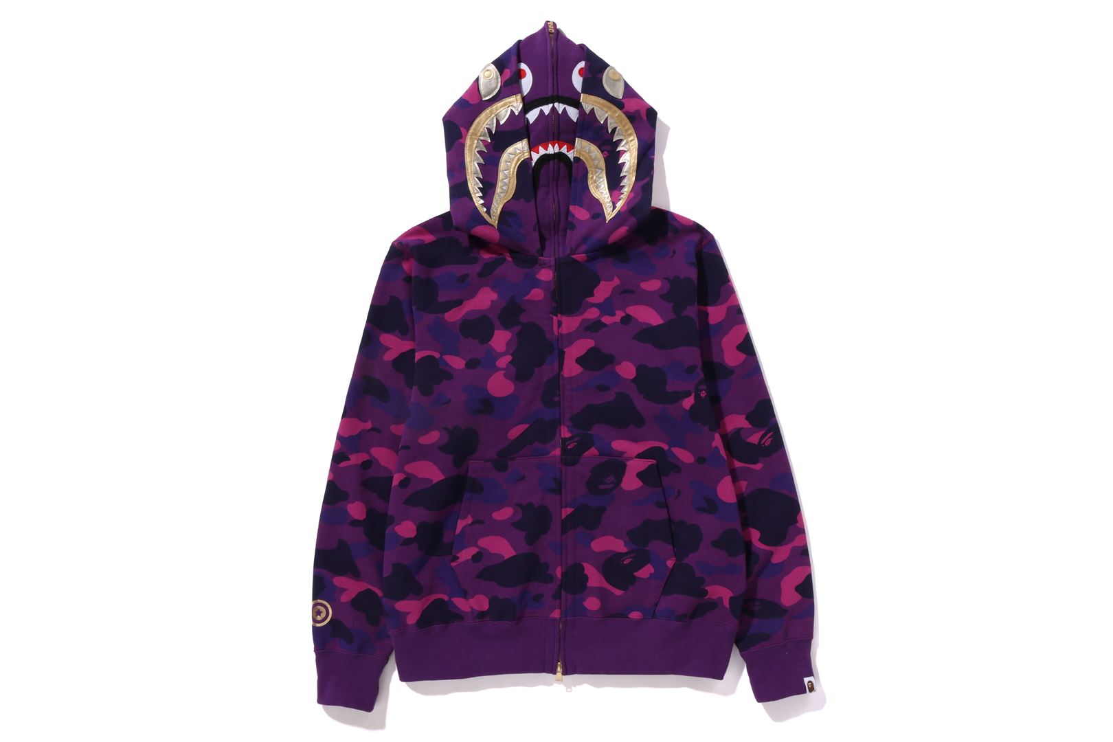 COLOR CAMO DOUBLE SHARK FULL ZIP HOODIE