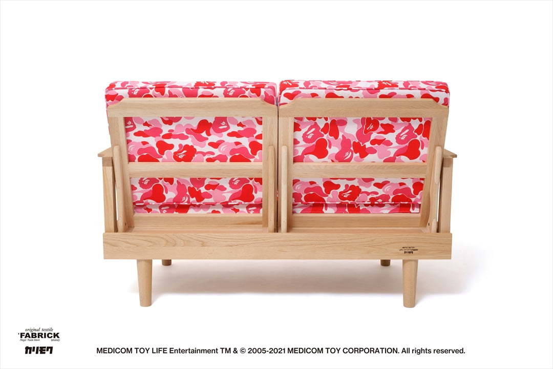 BAPE X FABRICK X KARIMOKU ABC CAMO TWO SEAT SOFA BAPE HOME