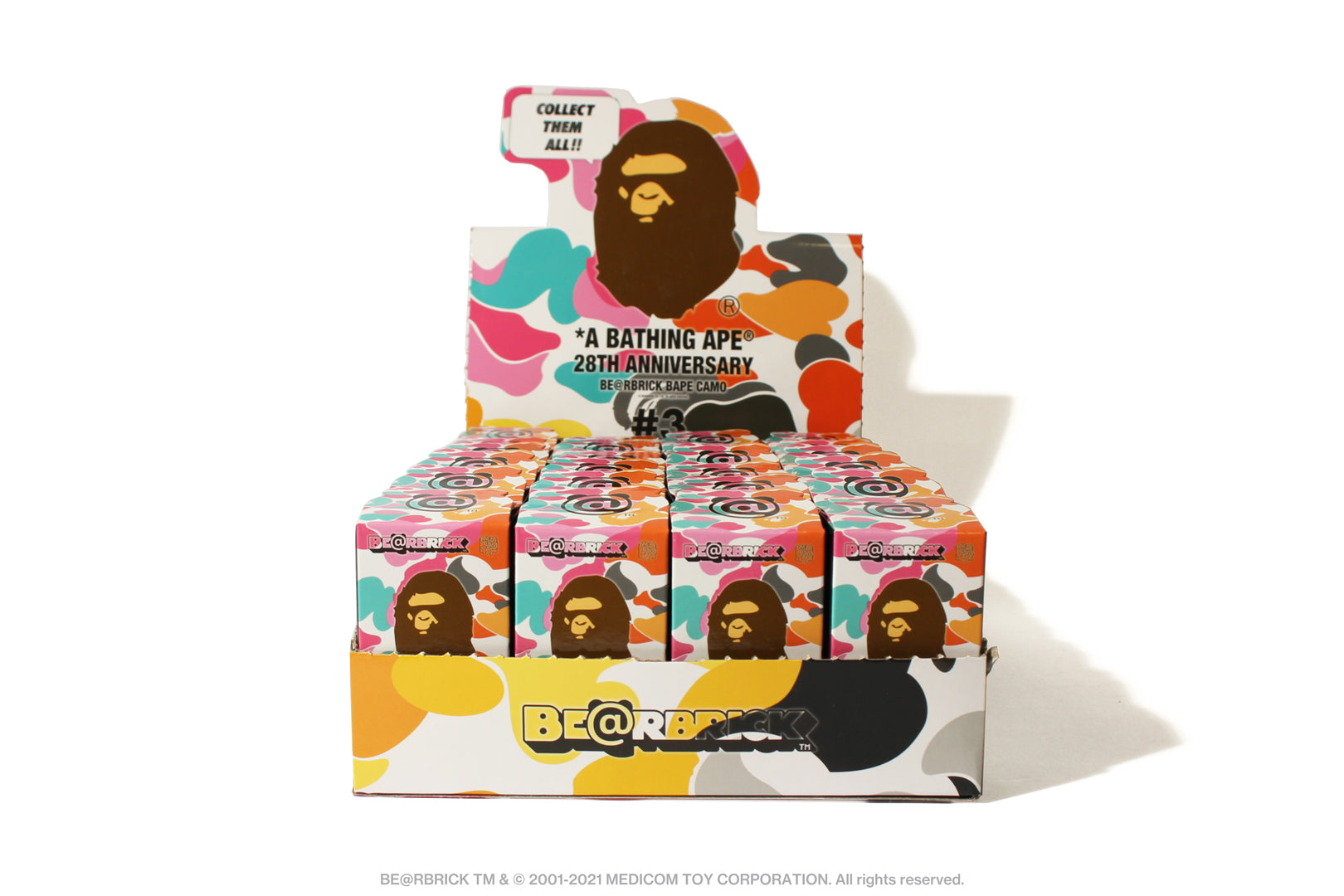 A BATHING APE 28TH ANNIVERSARY BE@RBRICK BAPE CAMO 100% BOX #3