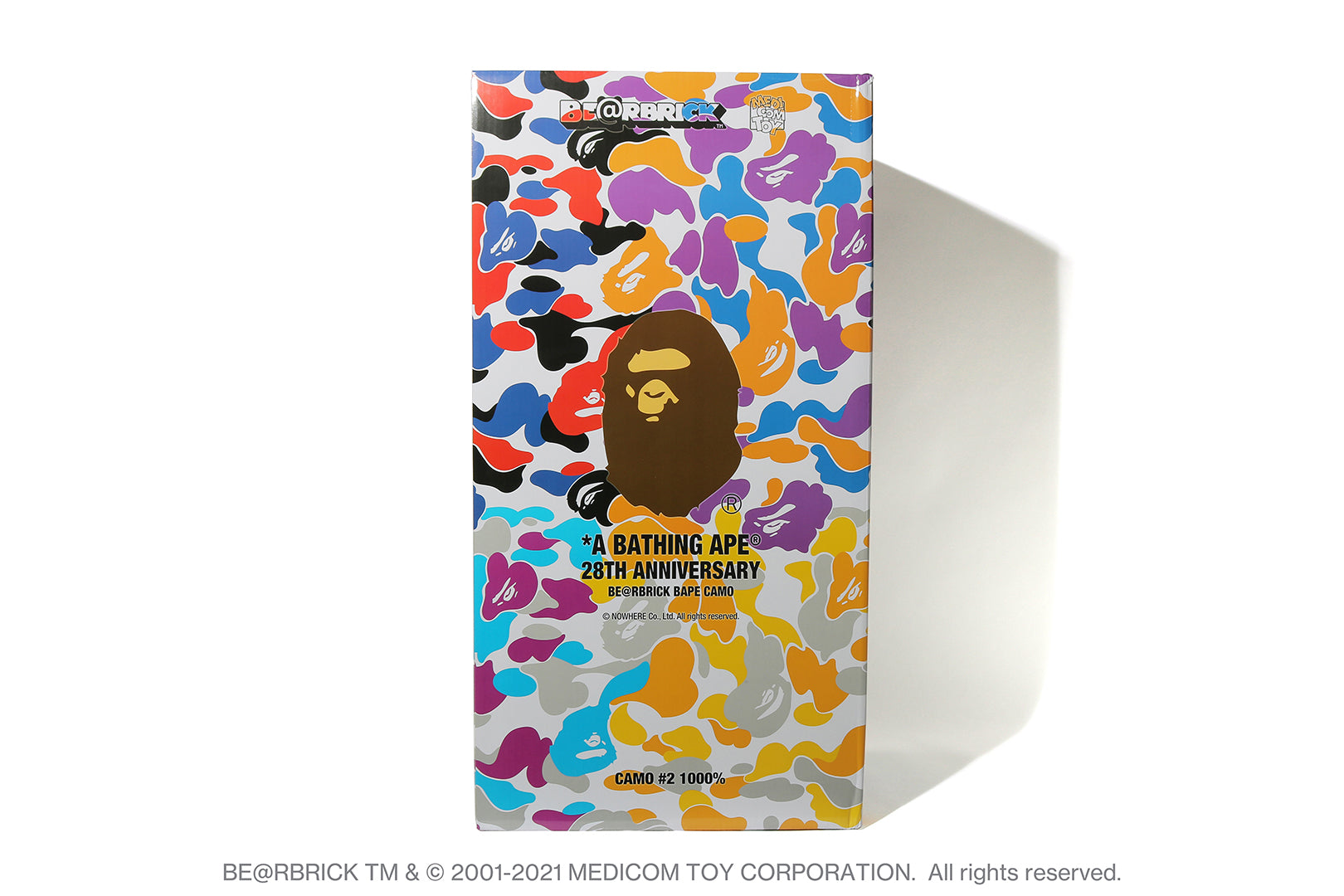 A BATHING APE 28TH ANNIVERSARY BE@RBRICK BAPE CAMO 1000%