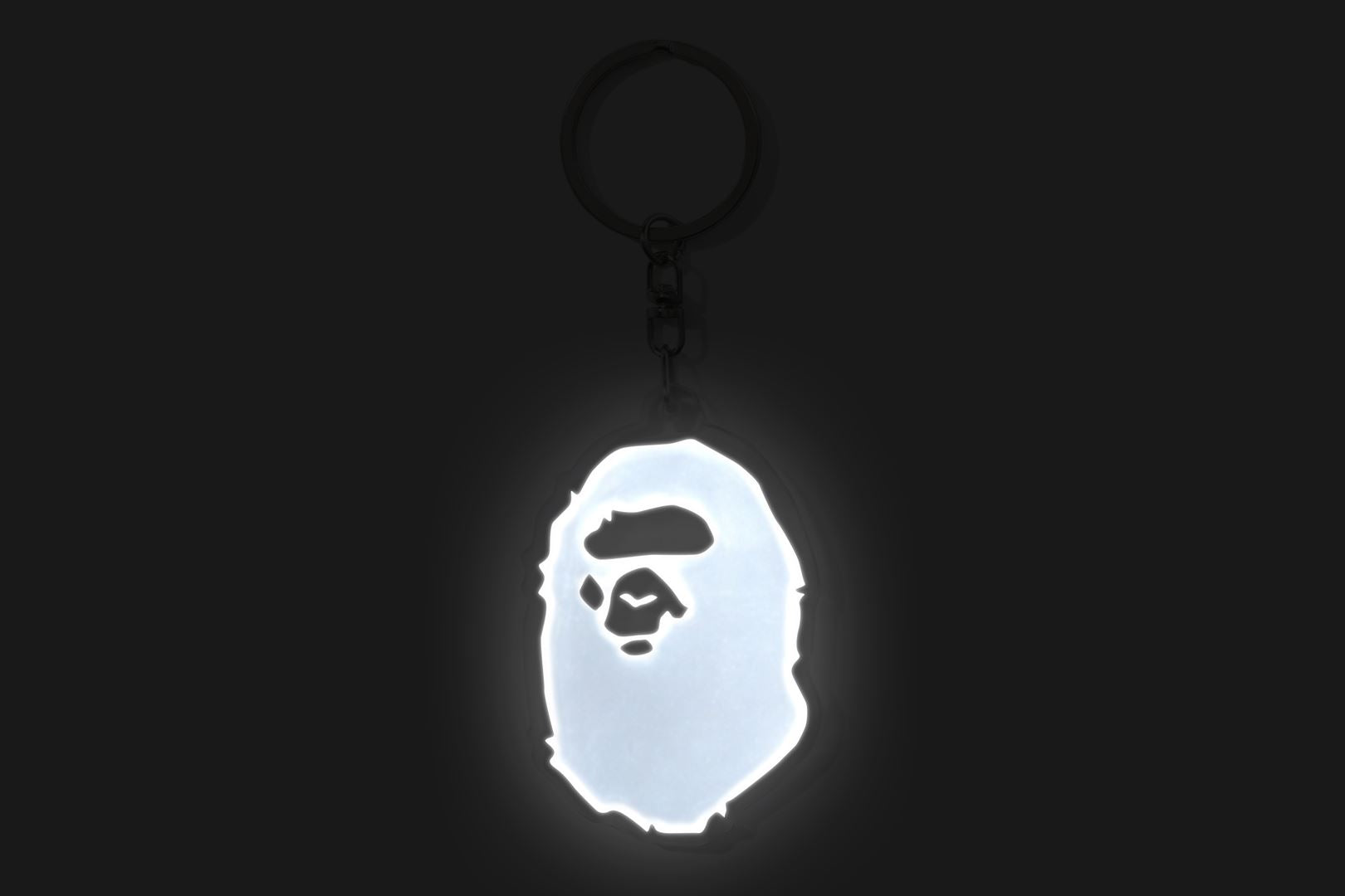 APE HEAD REFLECTIVE KEYCHAIN