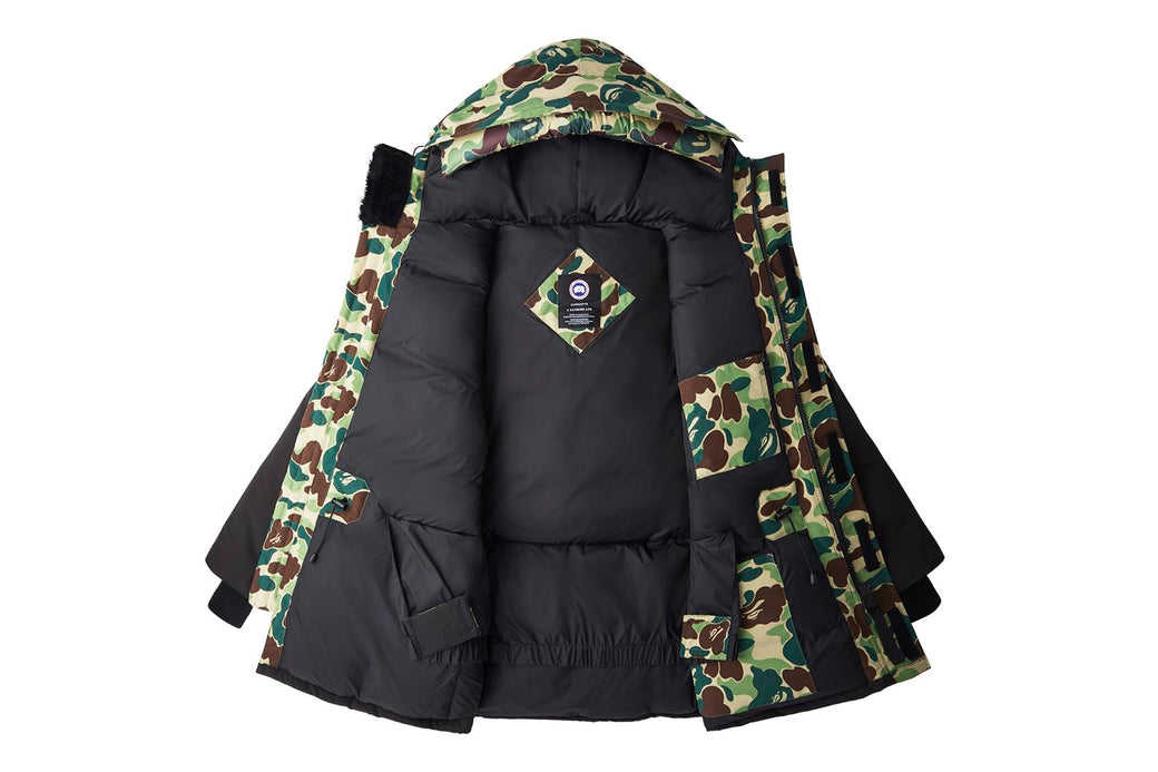 BAPE X CANADA GOOSE X CONCEPTS 】ABC CAMO EXPEDITION PARKA | bape.com