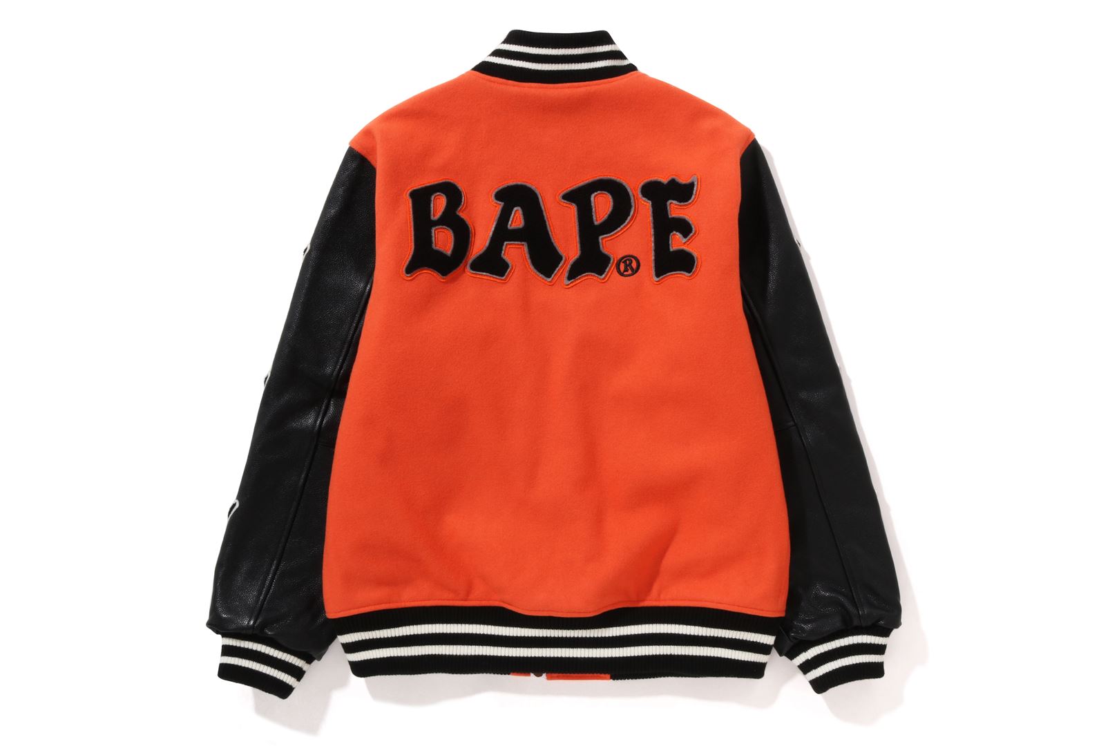 A BATHING APE RELAXED FIT VARSITY JACKET