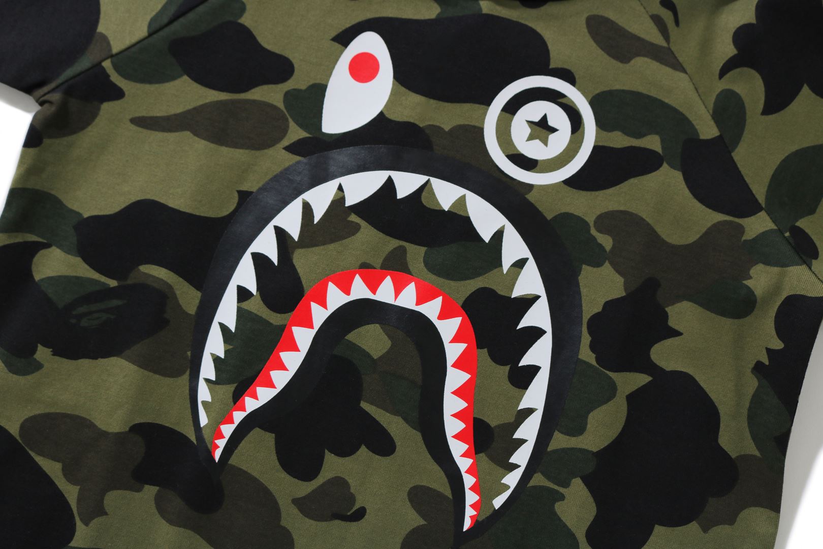 1ST CAMO SHARK 3/4 SLEEVE TEE