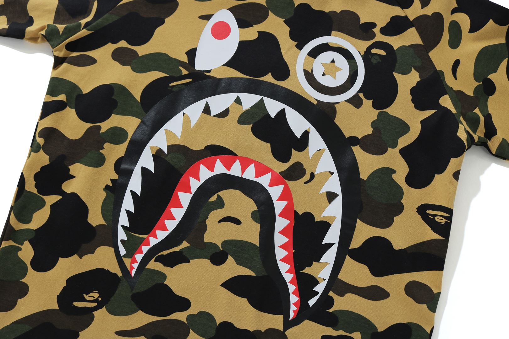 1ST CAMO SHARK 3/4 SLEEVE TEE