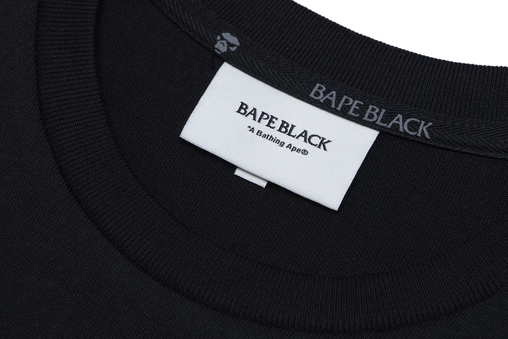 BAPE BLACK RAINBOW LOGO LONG SLEEVE TEE