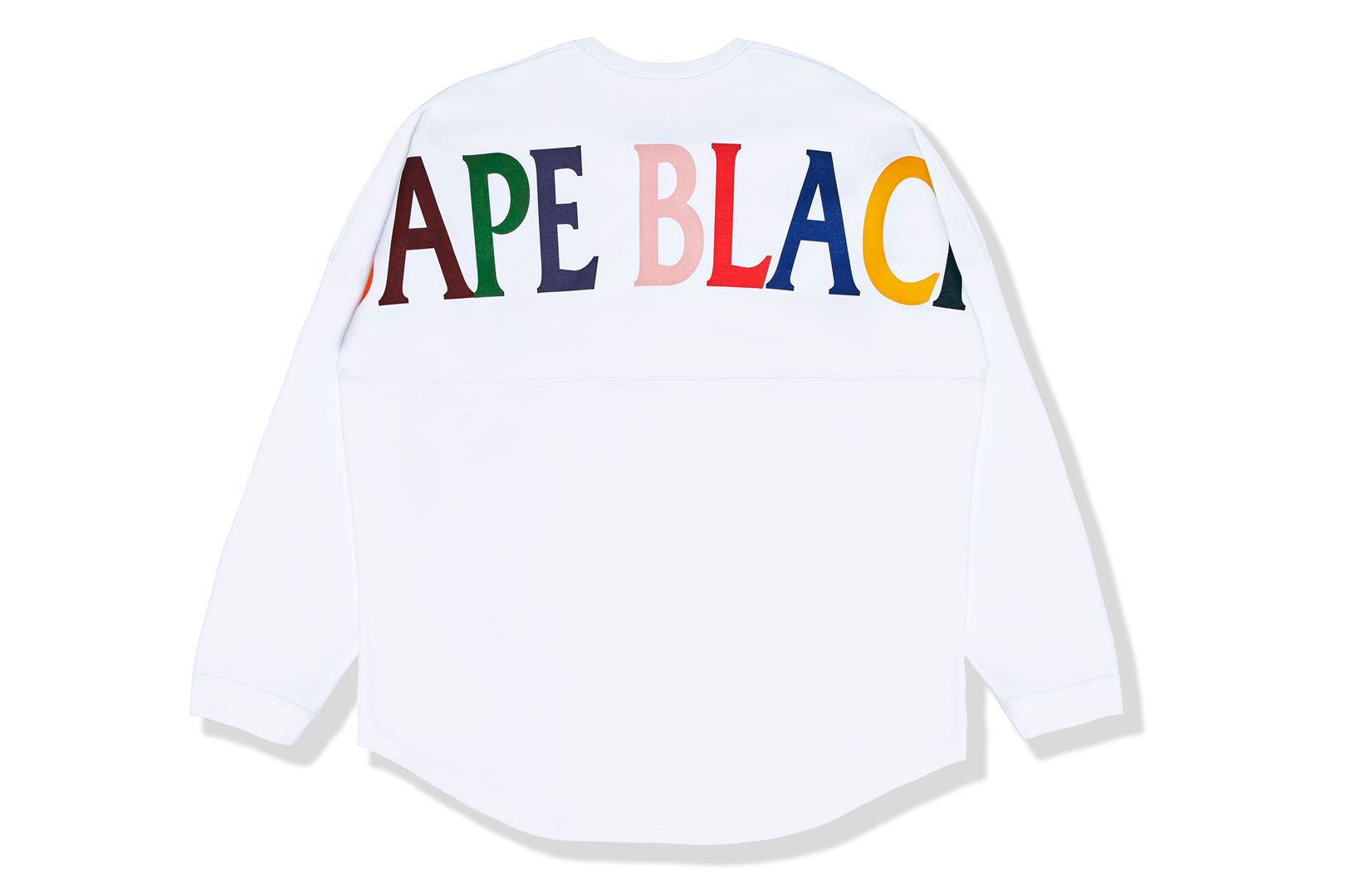 BAPE BLACK RAINBOW LOGO LONG SLEEVE TEE