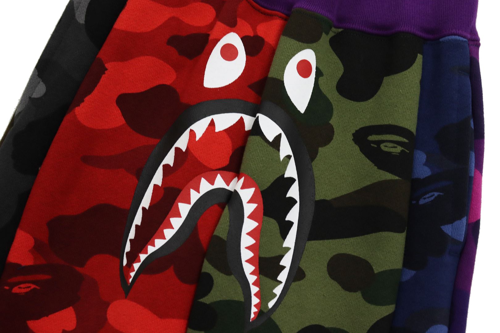 MIX CAMO SHARK CRAZY SLIM SWEAT PANTS