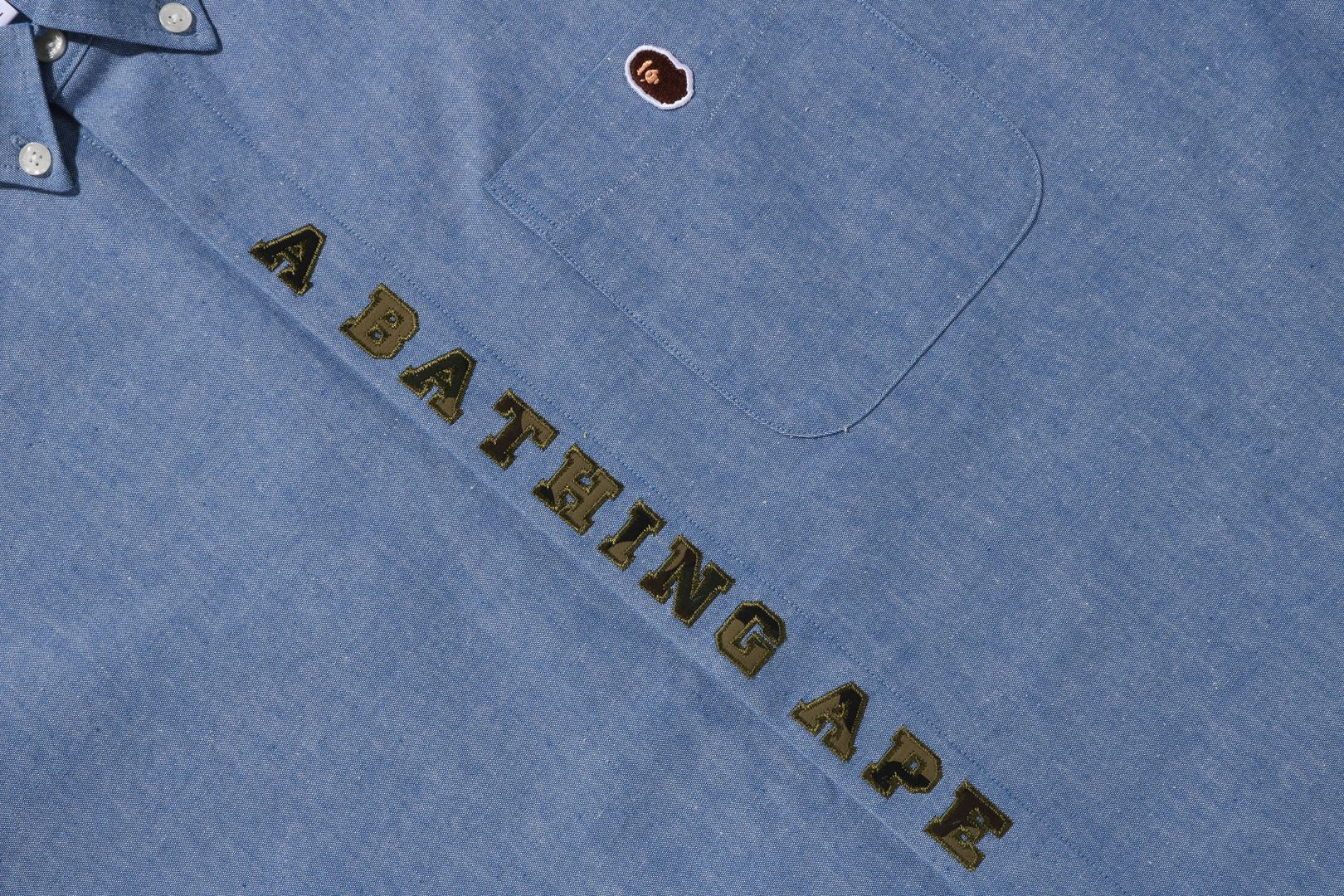 A BATHING APE APPLIQUE BD LOOSE FIT SHIRT