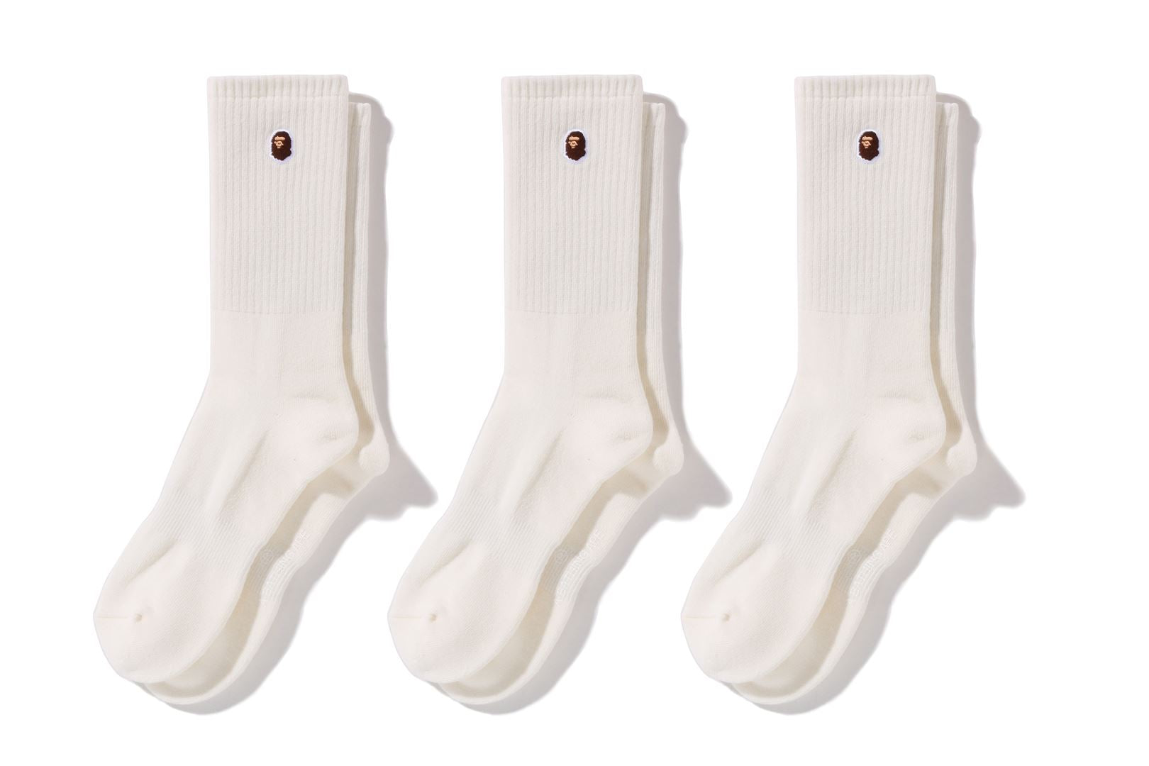 APE HEAD ONE POINT SOCKS 3 PAIRS