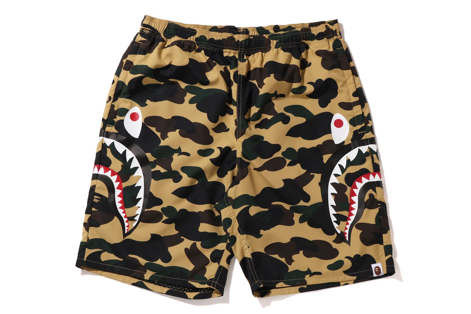 1ST CAMO SIDE SHARK BEACH SHORTS