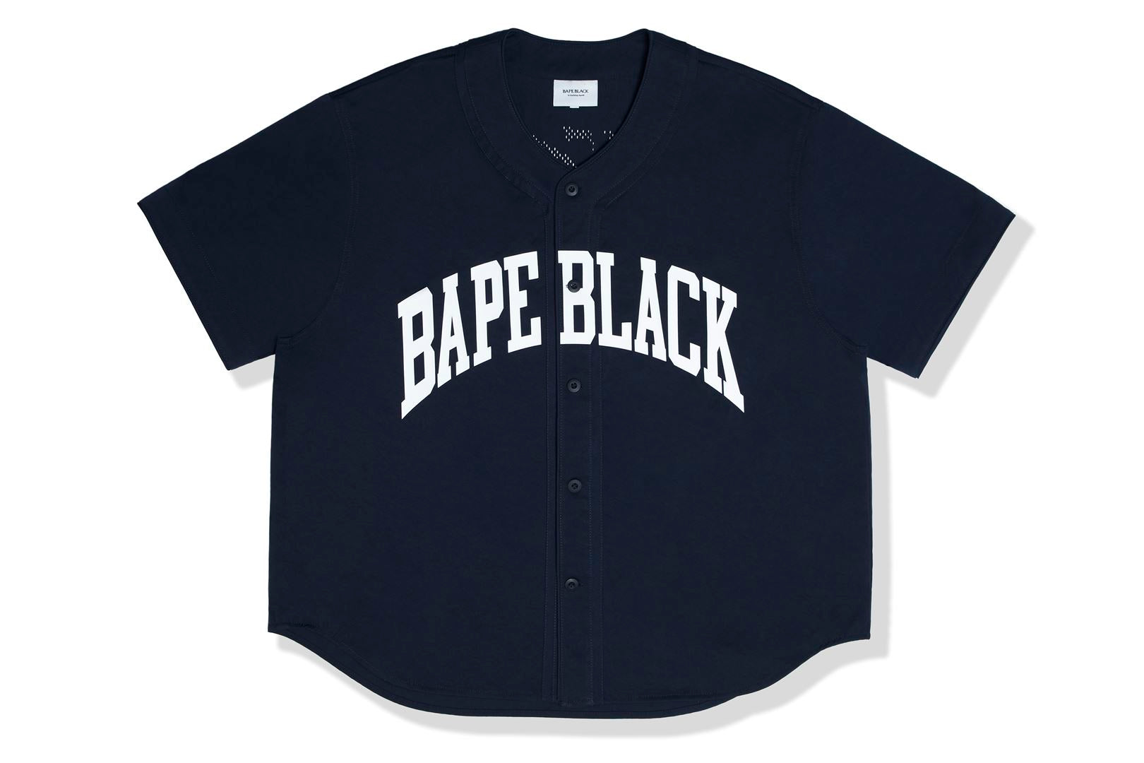 BAPE BLACK LOGO BASEBALL SHIRT