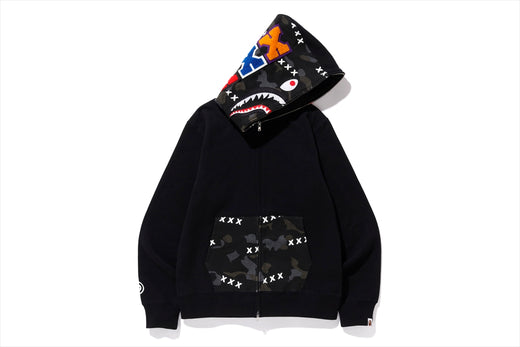 BAPE X GOD SELECTION XXX 】SHARK FULL ZIP HOODIE | bape.com