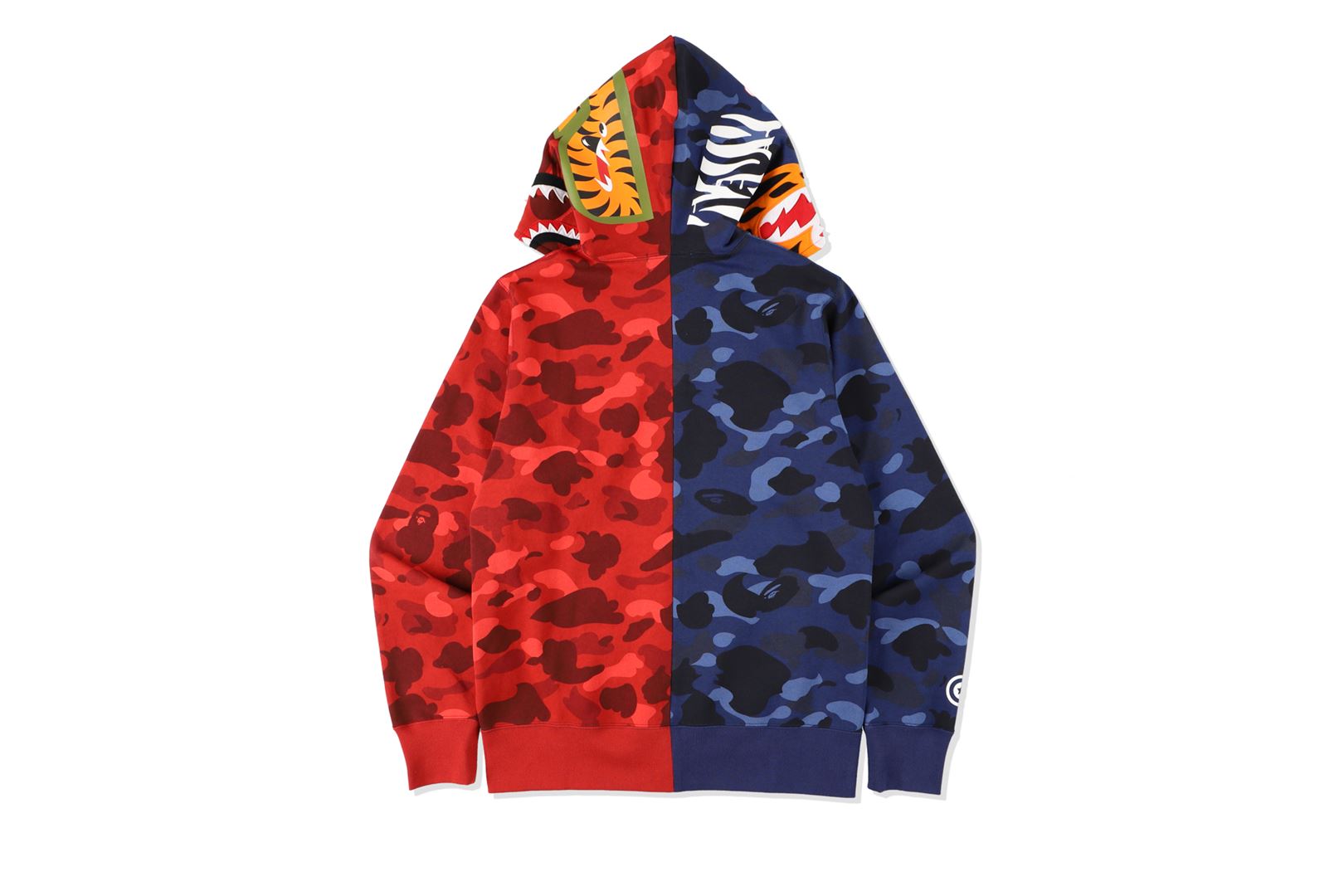 COLOR CAMO TIGER SHARK HALF FULL ZIP HOODIE