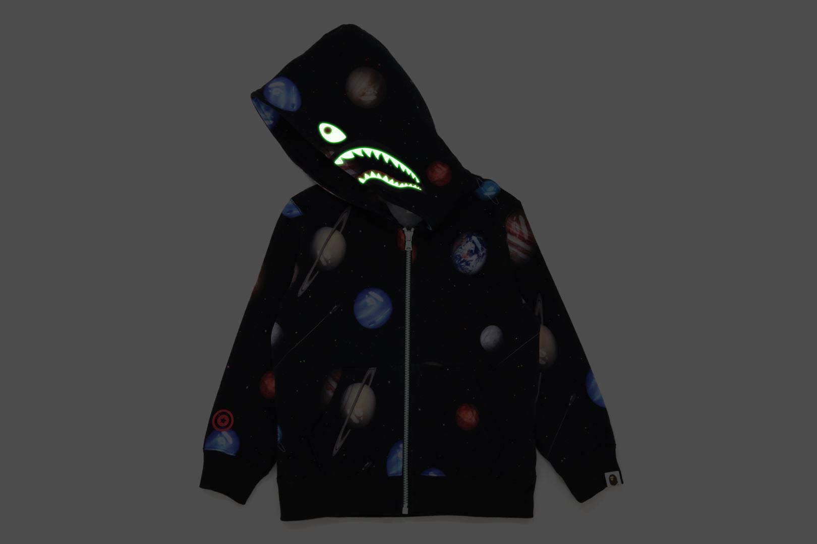 BAPE GALAXY SHARK ZIP HOODIE