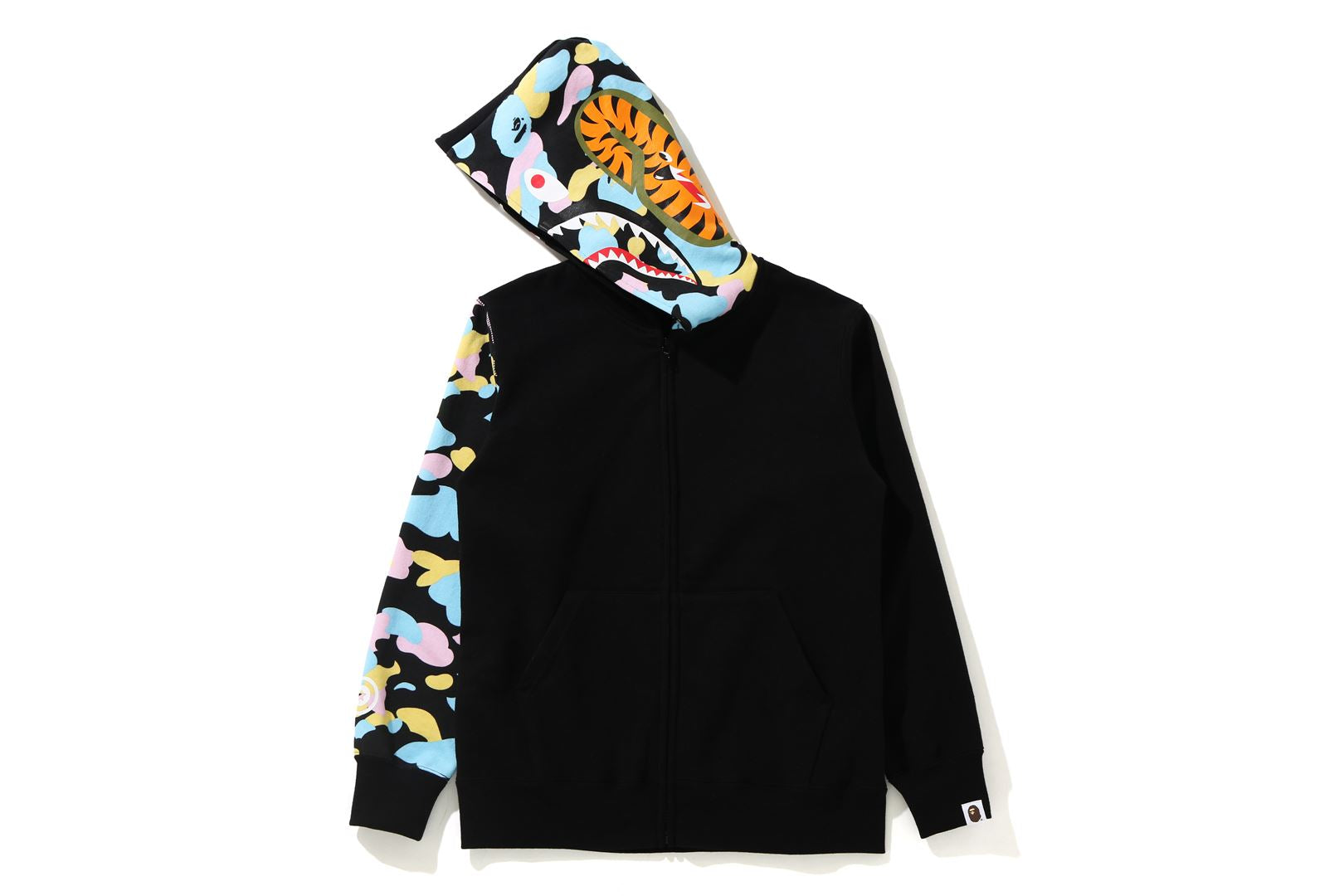 NEW MULTI CAMO SHARK ZIP HOODIE