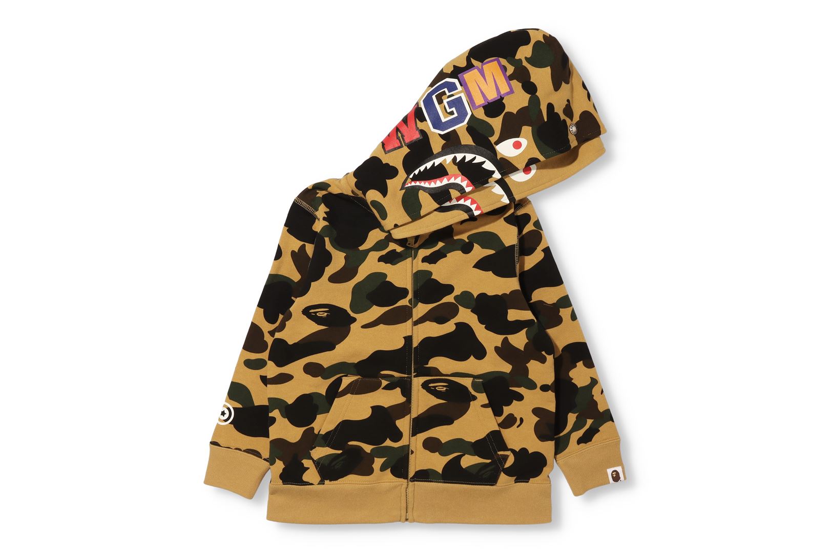 1ST CAMO SHARK ZIP DOUBLE HOODIE