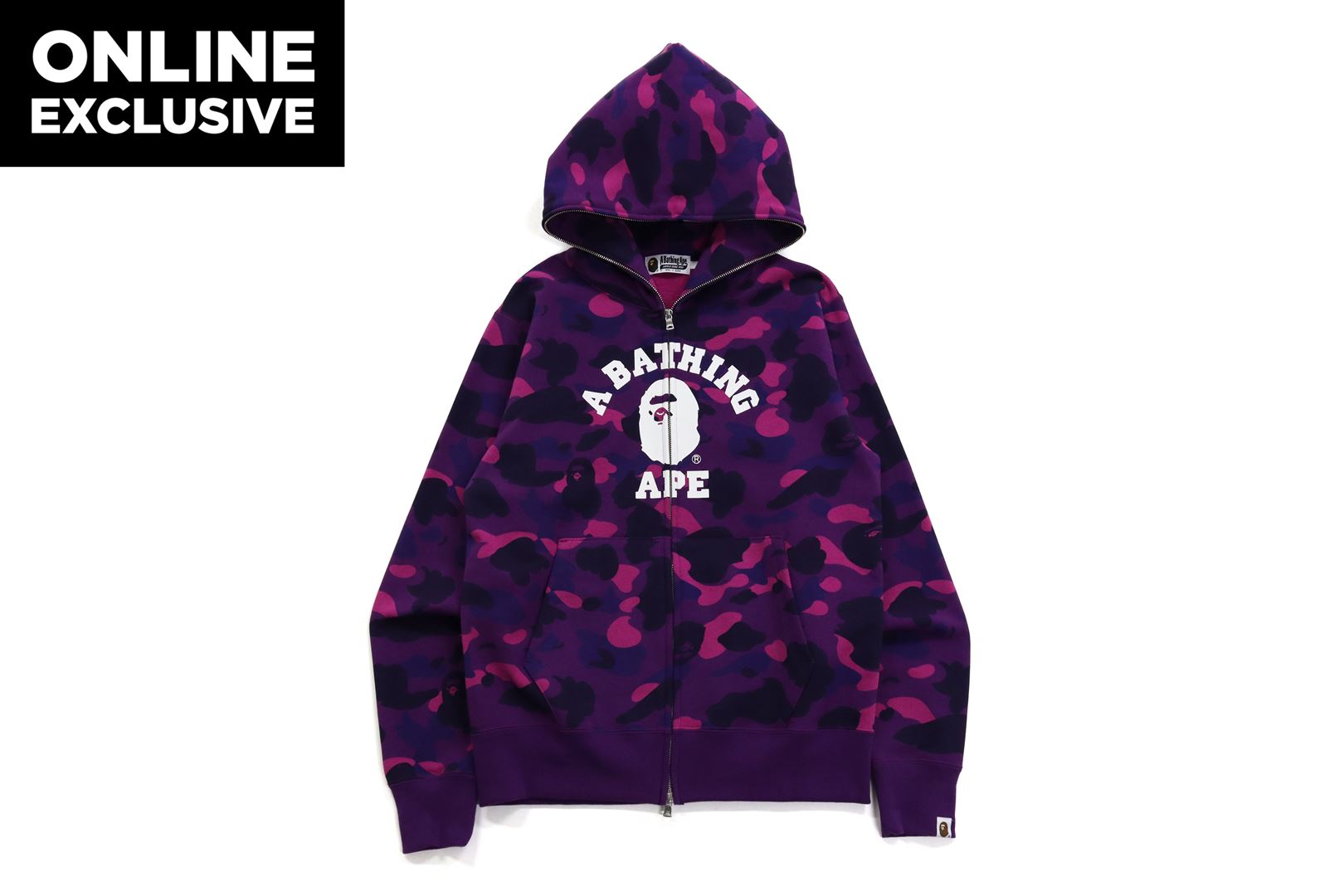 COLOR CAMO COLLEGE FULL ZIP HOODIE