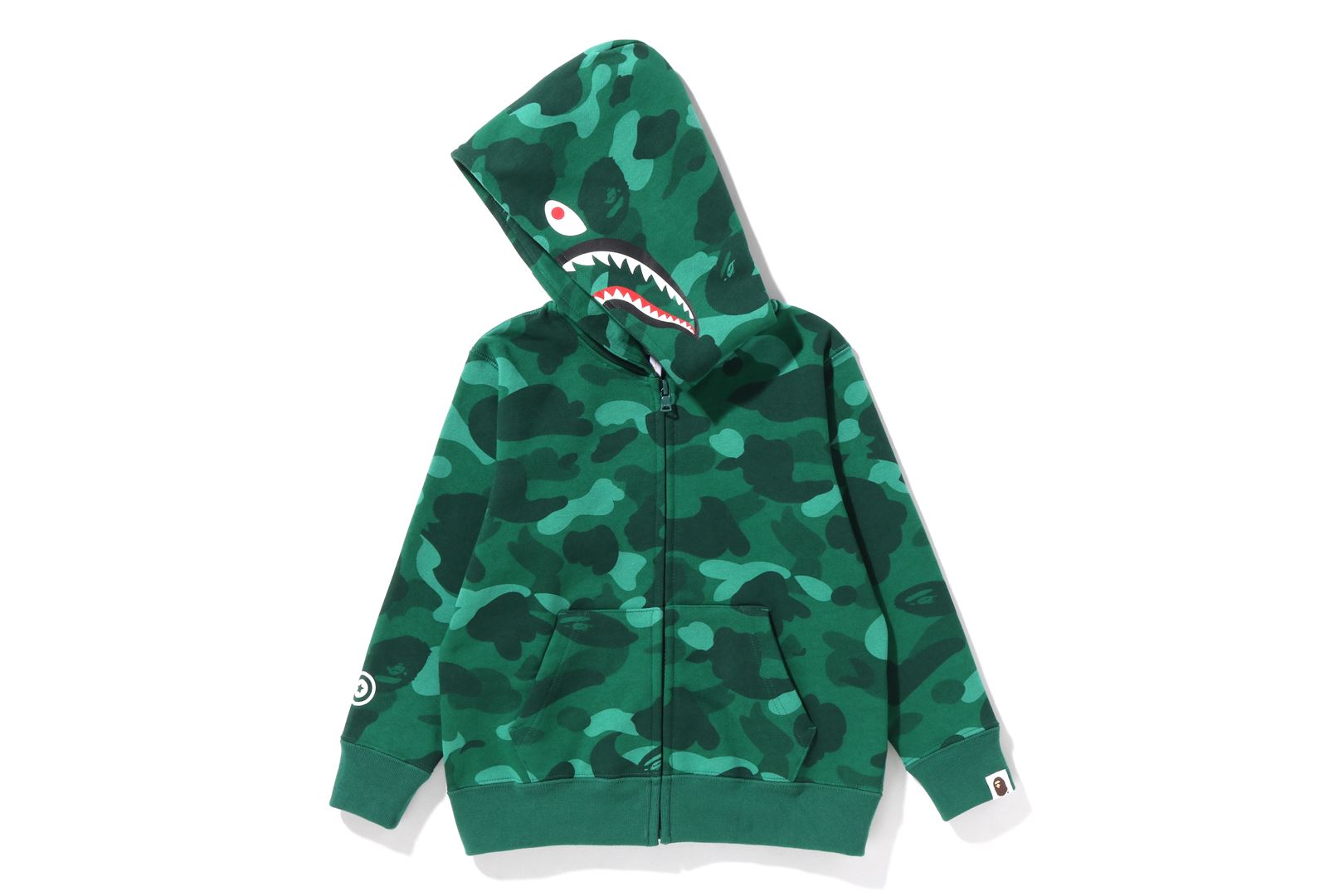 COLOR CAMO SHARK ZIP HOODIE