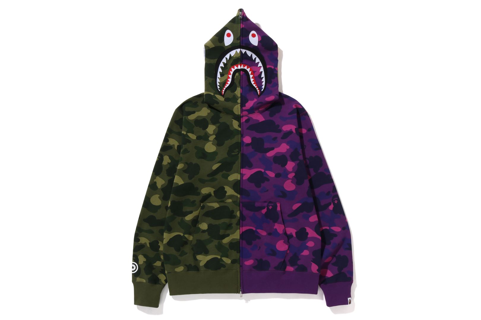 COLOR CAMO SHARK FULL ZIP HOODIE