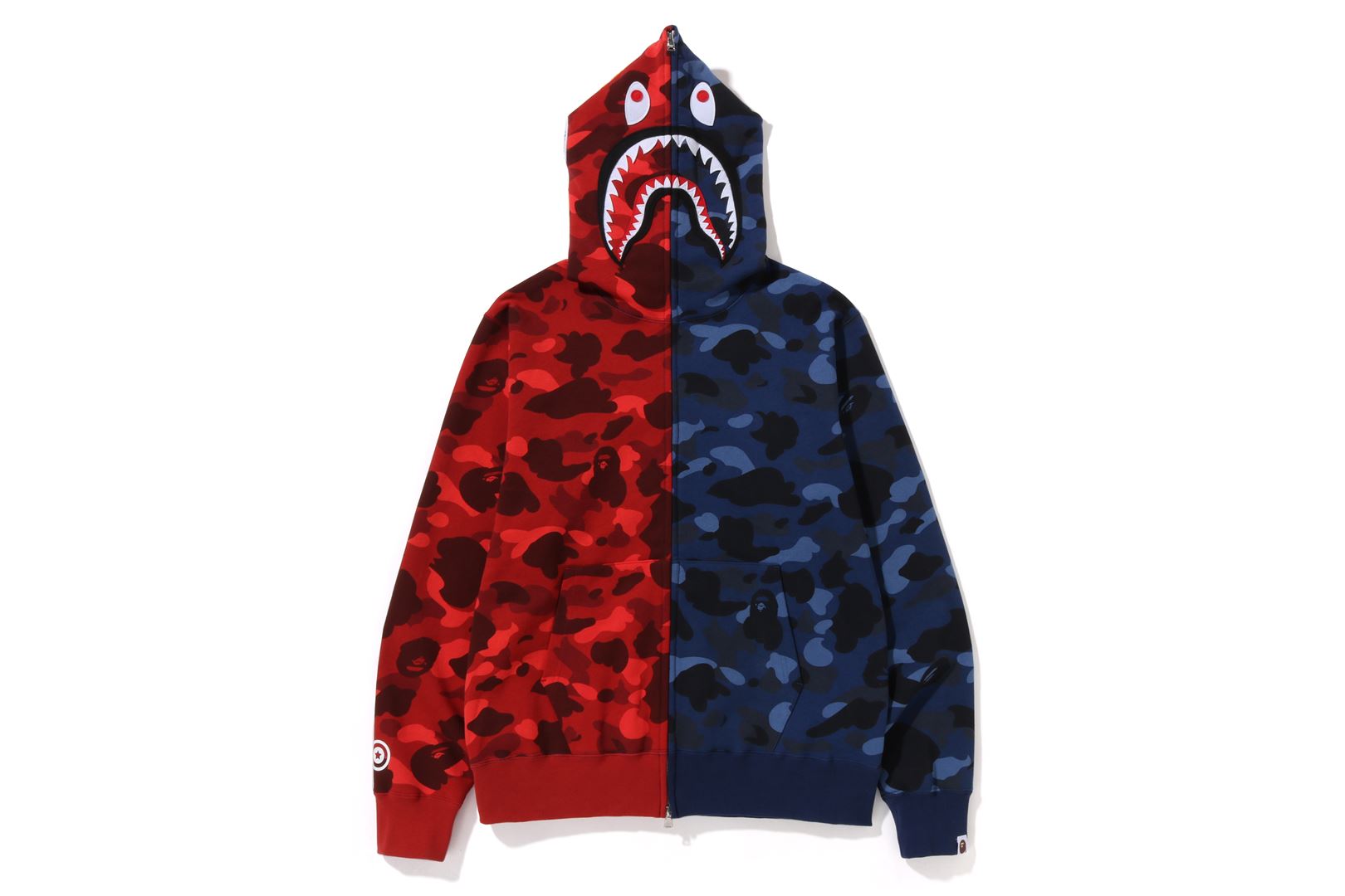 COLOR CAMO SHARK FULL ZIP HOODIE