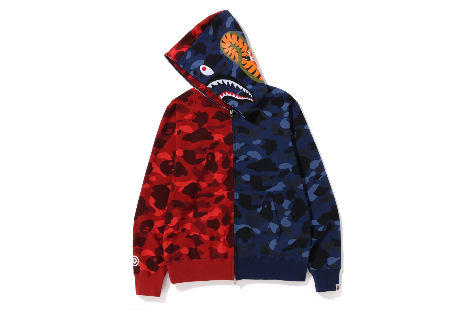 COLOR CAMO SHARK FULL ZIP HOODIE