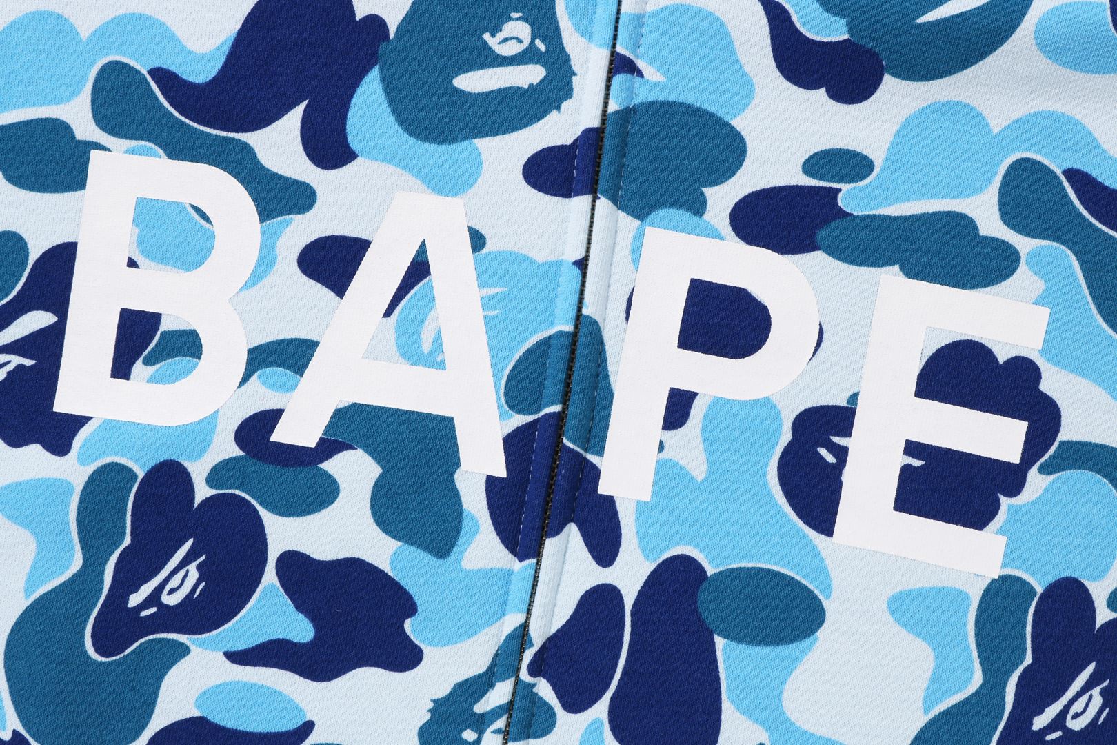 BIG ABC CAMO CROPPED FULL ZIP HOODIE