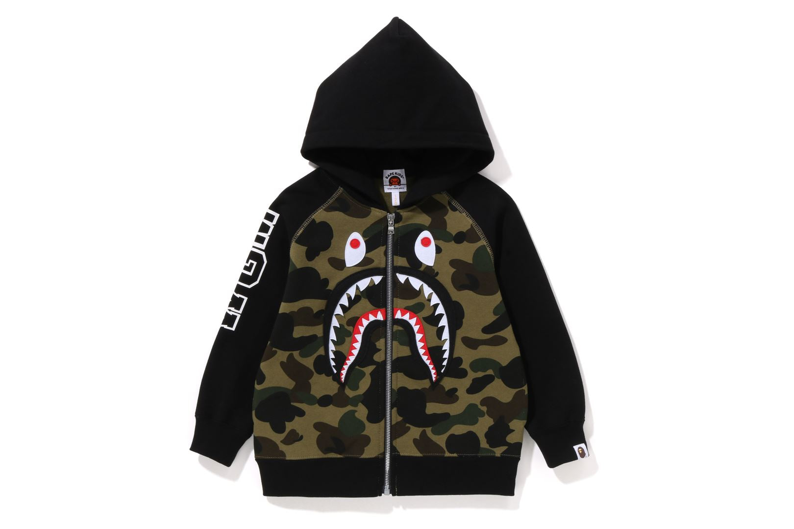 1ST CAMO SHARK PATCH ZIP HOODIE