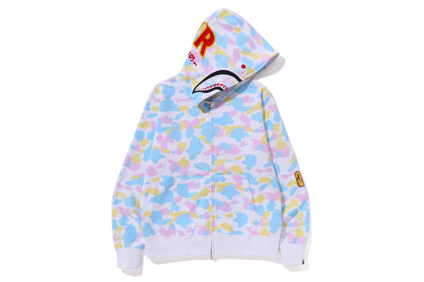 NEW MULTI CAMO 2ND SHARK FULL ZIP HOODIE