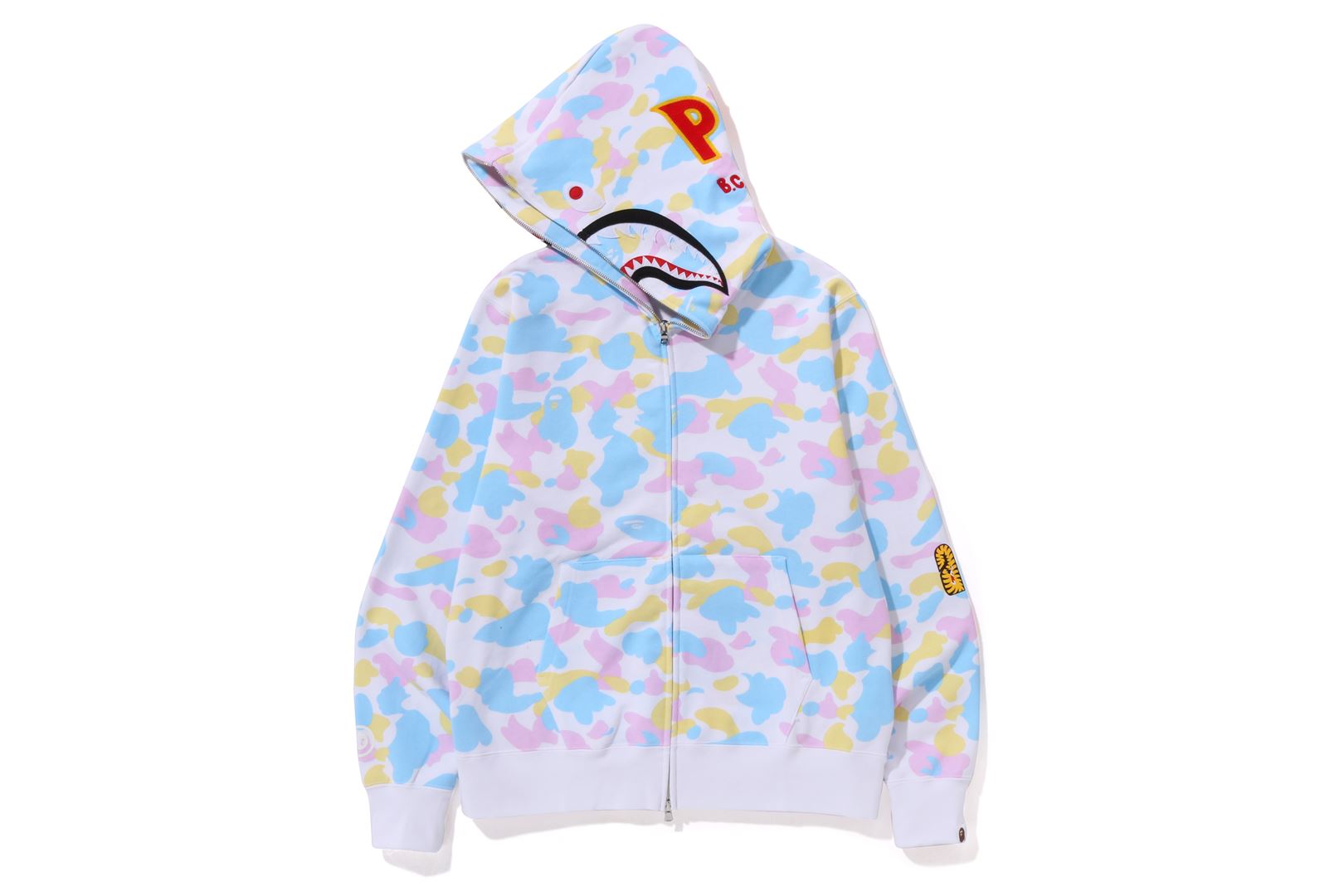 NEW MULTI CAMO 2ND SHARK FULL ZIP HOODIE