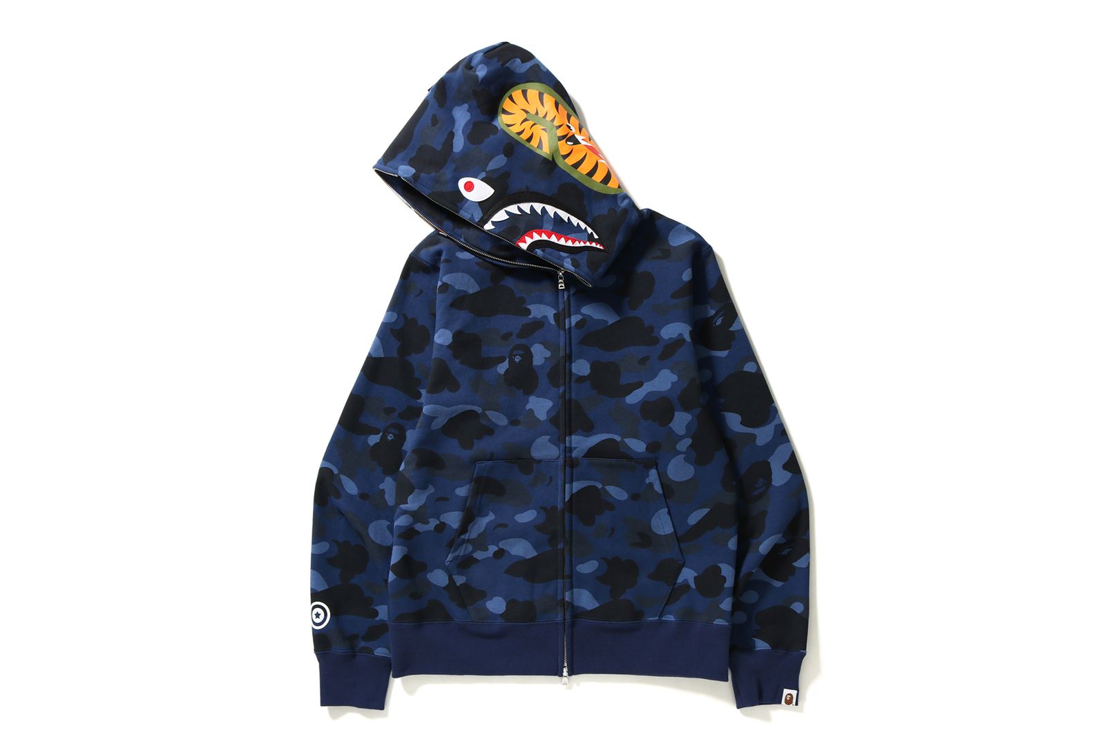 COLOR CAMO SHARK FULL ZIP HOODIE